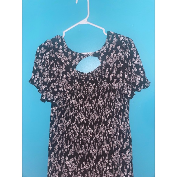 Floral black summer dress - Picture 2 of 2